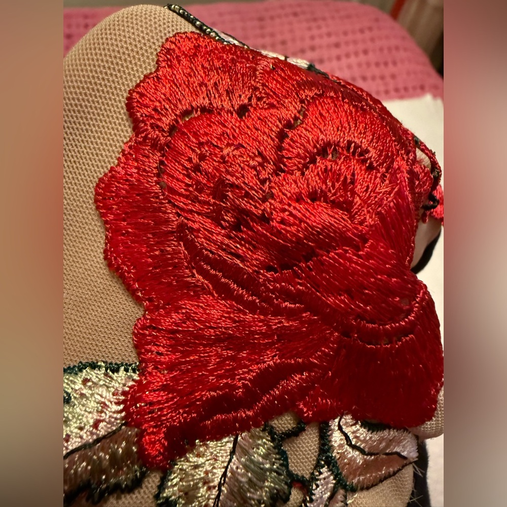Urban Outfitters, Out From Under Embroidered Rose Bodysuit, Size Medium - Picture 12 of 16